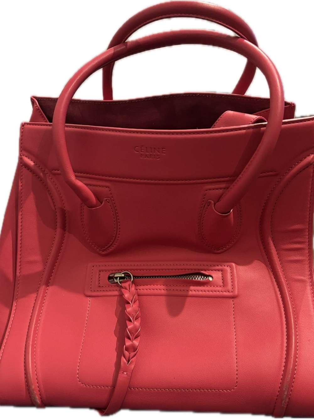 Phantom Inspired Vintage Hot Pink Leather Tote Bag